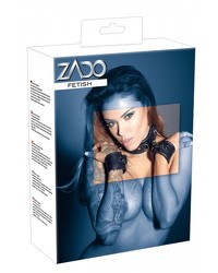 Leder-Hals-Handfessel, schwarz